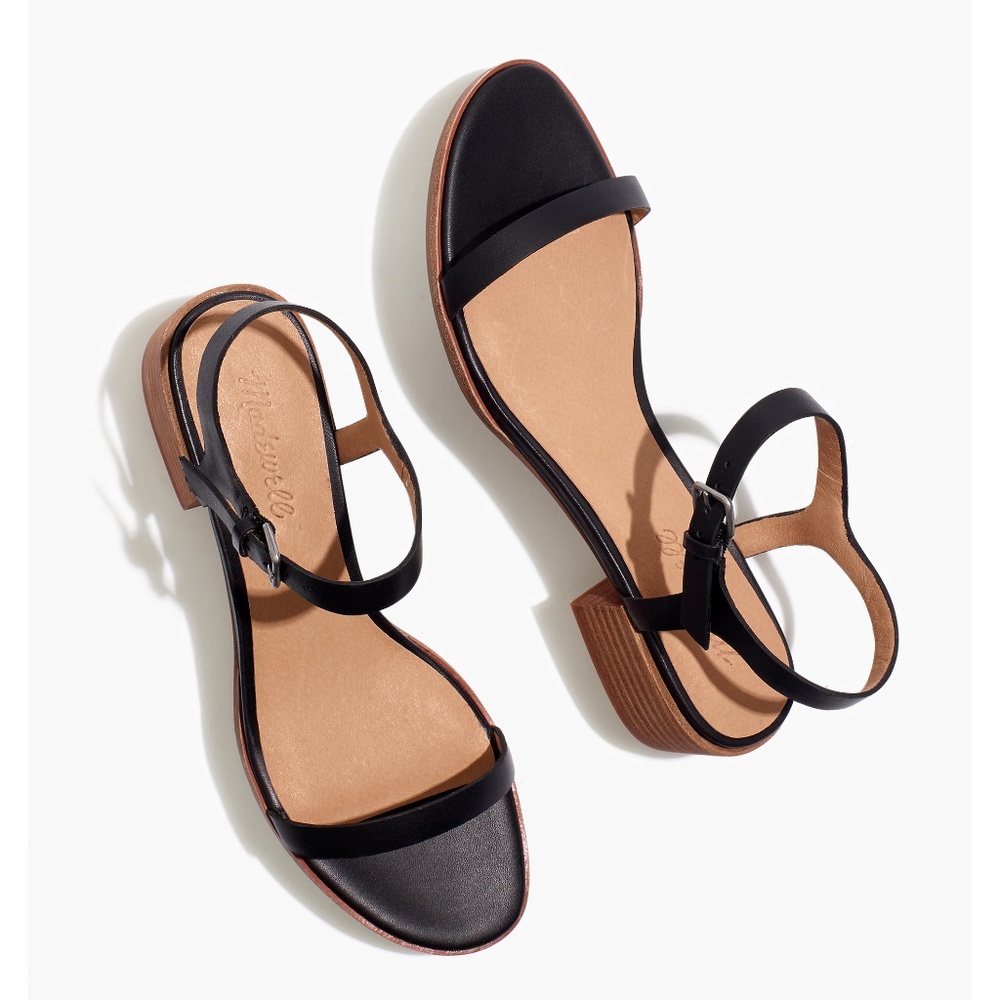 New MADEWELL The Louise Sandal in Leather Black